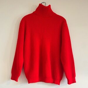 Vintage red turtle neck sweater, Jockey, size M